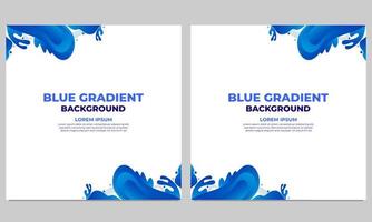 abstract blue gradient social media post template collection vector