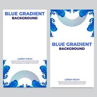 abstract blue gradient social media stories template collection vector