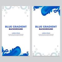 abstract blue gradient social media stories template collection vector