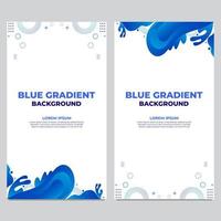 abstract blue gradient social media stories template collection vector