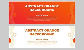 abstract orange gradient banner template vector