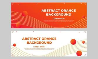 plantilla de banner degradado naranja abstracto vector