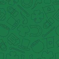 Subtle green on green St. Patrick's Day repeatable pattern vector