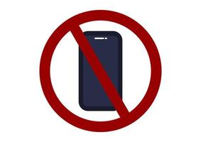 señal de advertencia prohibido usar el teléfono vector