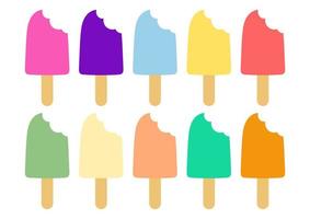 a collection of colorful ice cream illustrations vector