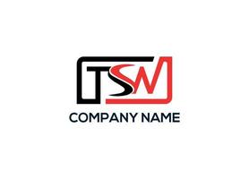 TSW logo design vector template