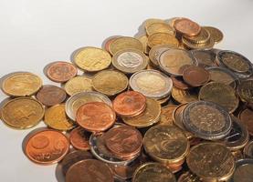 Fondo de monedas de euro foto