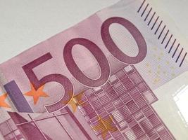 Billete de 500 euros, unión europea foto