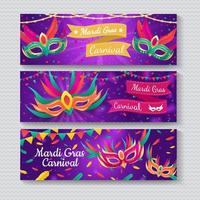Collection of Mardi Gras Mask vector