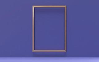 very peri background with square vertical frame display concept for mockup design or photo 3d rendering