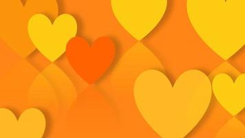 yellow and orange abstract background, with heart pattern. modern geometry background photo