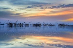 Thai style fishing trap in Thailand photo