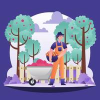 Gardener Character Concept vector