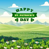 Saint Patrick's Day Shamrock Background Concept vector