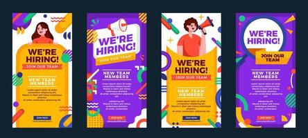 Social Media Story Post for We are Hiring vector
