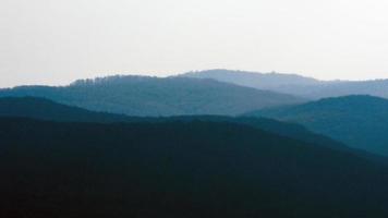 Mystical mountain landscape. view of mountains photo