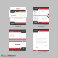 identity design with Envelope Postcard Business card and Letterhead vector