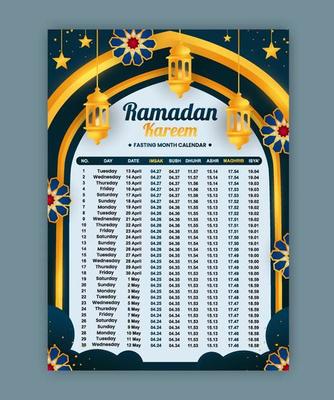 Template of Fasting Calendar