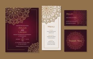 Indian Wedding Invitation Template vector