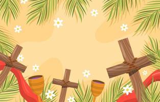 Holy Week Palm Sunday Background vector