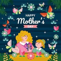 Happy Mother's Day Floral And Nature Composition Concept