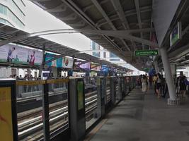 BANGKOK THAILAND13 MAY 2019BTS Asoke Station.on BANGKOK THAILAND13 MAY 2019 photo