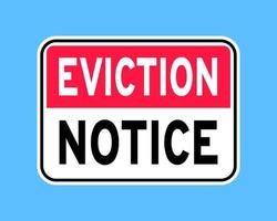 House eviction notice legal document icon sign vector illustration flat style design.