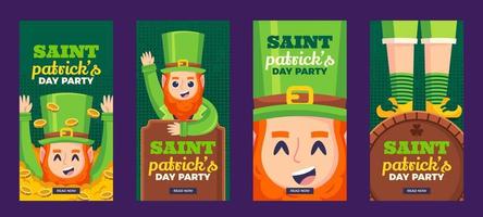 Social Media Story Post for Saint Patrick's Day vector
