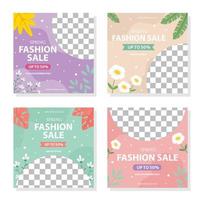 Spring Fashion Sale Template Background vector