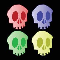 collection of colorful skull icons premium vector