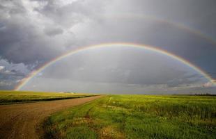 Storm Clouds Saskatchewan Rainbow photo