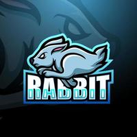 diseño de logotipo de esport de mascota de conejo
