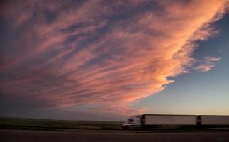 Storm Clouds Saskatchewan Sunset photo