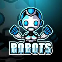 Robot mascot design vector