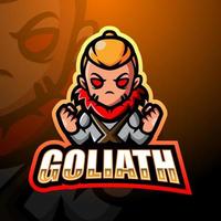 Goliath mascot esport logo design vector