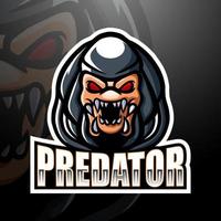 Predator Mascot esport logo design vector