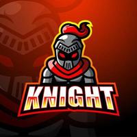 Knight mascot esport logo design vector