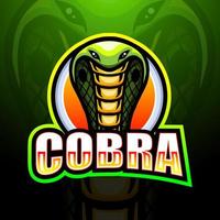 Cobra mascot esport logo design vector