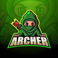 Archer mascot esport logo design vector