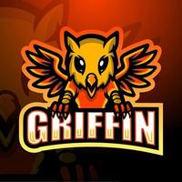 diseño de logotipo de esport de mascota griffin vector