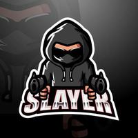 Slayer mascot esport logo design vector