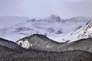 Rocky Mountains in Winter Canada photo