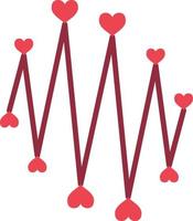 Heart Rate Line Filled Icon Vector