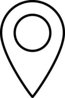 Location Symbol Outline Icon Vector