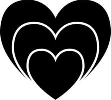 Growing Heart Glyph Icon Vector