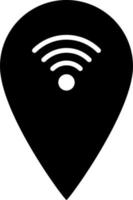 WiFi Location Glyph Icon Vector