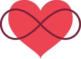 Infinity Heart Filled Icon Vector