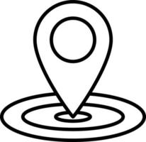 vector de icono de contorno de símbolo de ubicación