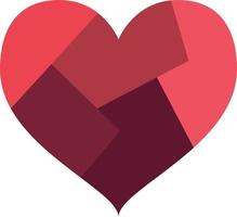 Brittle Heart Filled Icon Vector