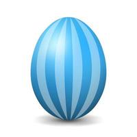 Blue chicken egg for easter Realistic and volumetric egg vector